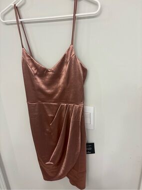 Lulu's Rose Bronze Mini Dress